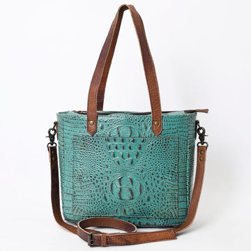 American Darling Tote Crocodile Embossed Genuine Leather Western Women Bag Handbag | for Cute Laptop